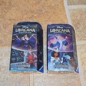 Disney Lorcana TCG Rise Of The Floodborn Starter Deck Lot 2x (New)!